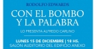 Alfredo Carlino presentar el libro Con el Bombo y la Palabra