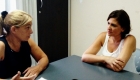 Laura Montero trabajando con Debora Quiroga y sus candidatos a concejales.