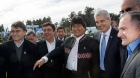 Junto a Evo Morales, Julin Domnguez y Fernando Espinoza recorrieron el hospital El Cruce-Nstor Kirchner de Florencio Varela