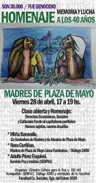 Homenaje a los 40 aos de las Madres de Plaza de Mayo