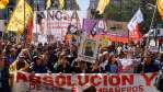 Protesta de choferes de la Lnea 60 contra el juicio a trabajadores