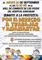 Jueves 26/09 trabajadores del Garrahan recibirn a la 1ra beb dejada sin vacante all x el macrismo