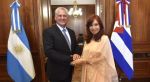 Cristina recibi al presidente de Cuba