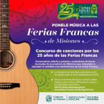 Concurso de canciones por los 25 aos de las Ferias Francas en Misiones