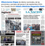 Tapas de diarios nacionales, de las provincias y portales del jueves 5 de septiembre 2024