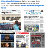 Tapas de diarios nacionales, de las provincias y portales 14 de septiembre 2024