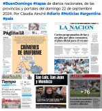 Tapas de diarios nacionales, de las provincias y portales 22 de septiembre 2024