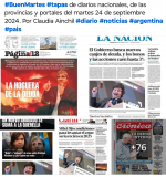 Tapas de diarios nacionales, de las provincias y portales 24 de septiembre 2024