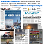 Tapas de diarios nacionales, de las provincias y portales 2 de octubre 2024