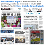 Tapas de diarios nacionales, de las provincias y portales 9 de octubre 2024