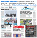 Tapas de diarios nacionales, de las provincias y portales 13 de octubre 2024