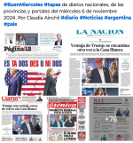 Tapas de diarios nacionales, de las provincias y portales 6 de noviembre 2024