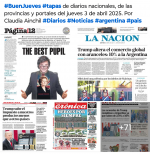 Tapas de noticias nacionales, de las provincias y portales del 3 de abril 2025