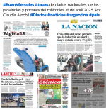 Tapas de diarios nacionales, de las provincias y portales del 16 de abril 2025