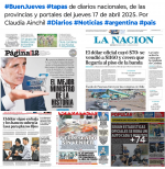 Tapas de diarios nacionales, de las provincias y portales 17 de abril 2025
