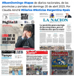 Tapas de diarios nacionales, de las provincias y portales 20 de abril 2025