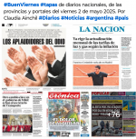 Tapas de diarios nacionales, de las provincias y portales 2 de mayo 2025