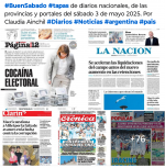 Tapas de diarios nacionales, de las provincias y portales 3 de mayo 2025