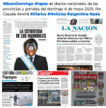 Tapas de diarios nacionales, de las provincias y portales 4 de mayo 2025