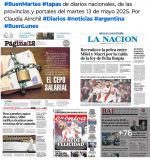 Tapas de diarios nacionales, de las provincias y portales 13 de mayo 2025