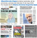 Tapas de diarios nacionales, de las provincias y portales 14 de mayo 2025
