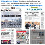 Tapas de diarios nacionales, de las provincias y portales 15 de mayo 2025
