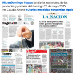 Tapas de diarios nacionales, de las provincias y portales del pas 25 de mayo 2025