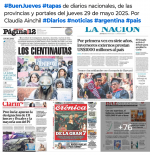 Tapas de diarios nacionales, de las provincias y portales del pas 29 de mayo 2025