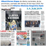 Tapas de diarios nacionales, de las provincias y portales del pas 30 de mayo 2025