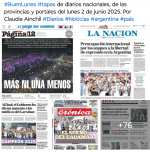 Tapas de diarios nacionales de las provincias y portales del pas 2 de junio 2025