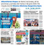 Tapas de diarios nacionales, de las provincias y portales del pas 3 de junio 2025