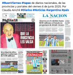 Tapas de diarios nacionales, de las provincias y portales del pas 6 de junio 2025