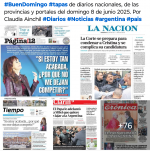 Tapas de diarios nacionales, de las provincias y portales del pas 8 de junio 2025