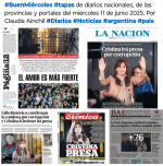 Tapas de diarios nacionales, de las provincias y portales del pas 11 de junio 2025