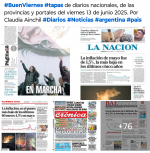 Tapas de diarios nacionales, de las provincias y portales del pas 13 de junio 2025