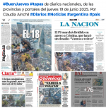 Tapas de diarios nacionales, de las provincias y portales del pas 19 de junio 2025