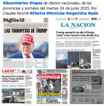 Tapas de diarios nacionales, de las provincias y portales del pas 24  de junio 2025