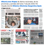 Tapas de diarios nacionales, de las provincias y portales del pas 7 de julio 2025