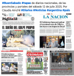 Tapas de diarios nacionales, de las provincias y portales del pas 12 de julio 2025 