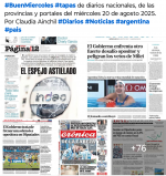 Tapas de diarios nacionales, de las provincias y portales del pas 20 de agosto 2025