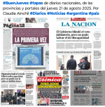 Tapas de diarios nacionales, de las provincias y portales del pas 21 de agosto 2025 