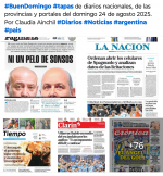 Tapas de diarios nacionales, de las provincias y portales del pas 24 de agosto 2025