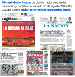 Tapas de diarios nacionales, de las provincias y portales del pas 30 de agosto 2025
