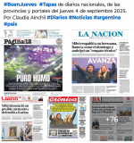 Tapas de diarios nacionales, de las provincias y portales del pas 4 de septiembre 2025