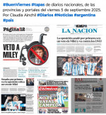 Tapas de diarios nacionales, de las provincias y portales del pas 5 de septiembre 2025