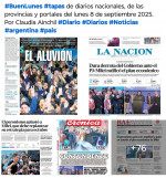 Tapas de diarios nacionales, de las provincias y portales del pas 8 de septiembre 2025