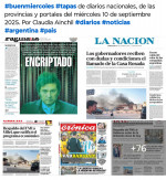 Tapas de diarios nacionales, de las provincias y portales del pas 10 de septiembre 2025