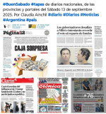 Tapas de diarios nacionales, de las provincias y portales del pas 13 de septiembre 2025