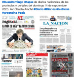 Tapas de diarios nacionales, de las provincias y portales del pas 14  de septiembre 2025