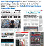 Tapas de diarios nacionales, de las provincias y portales del pas 21 de septiembre 2025